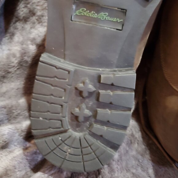 Eddie Bauer Work Shoe Mens 9.5 M Billy Brown Oxford Leather Lace Up Casual - Picture 9 of 14